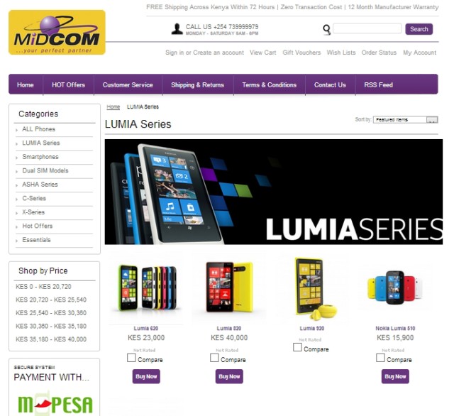 Midcom Online Sales