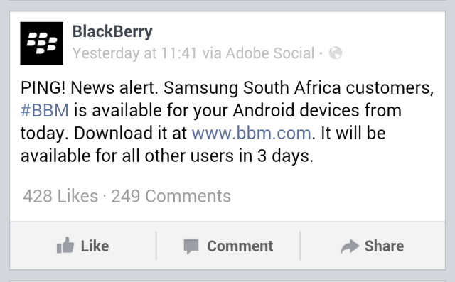 BBM or Android in Africa