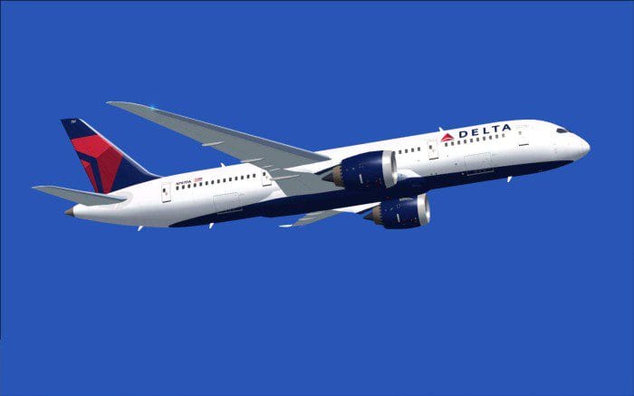 A Delta Airlines Boeing 787 jet. Delta is one of many airlines ferrying passengers to the US on a daily basis and the updated TSA security terms will likely affect its passengers