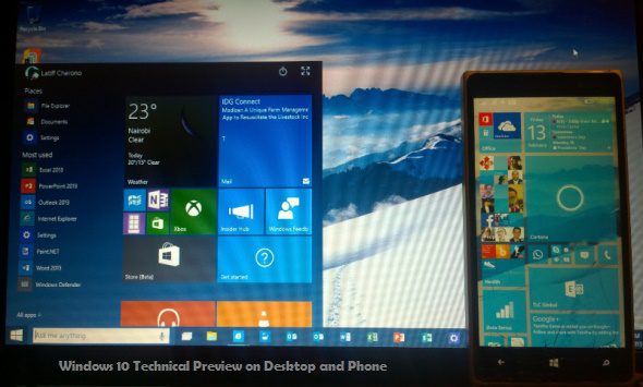 Windows 10 phone technical preview