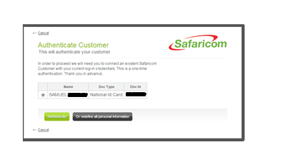 Safaricom store prompt