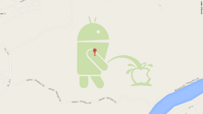 Android-pees-on-Apple-Google-Maps