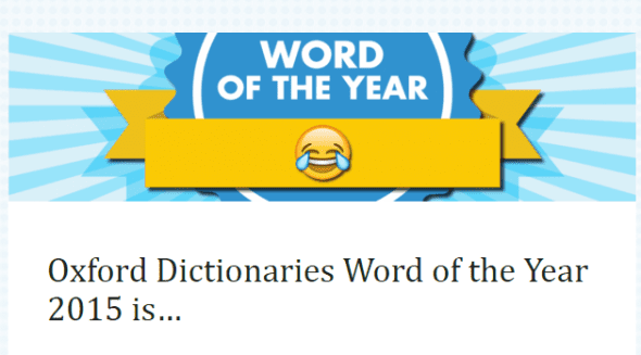 Oxford word of the year emoji