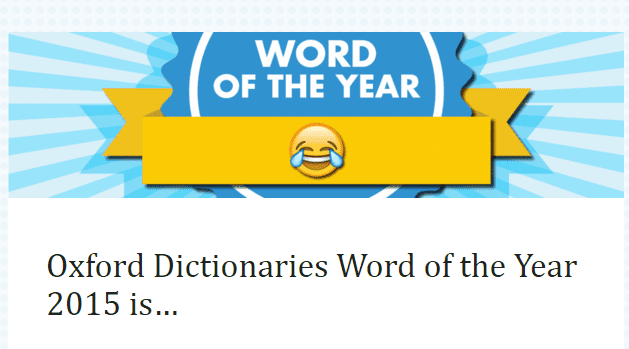 Oxford word of the year emoji