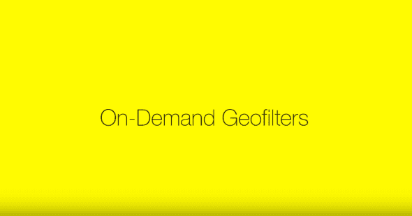 Snapchat on demand geofilters