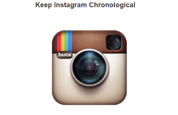 keep instagram chronological