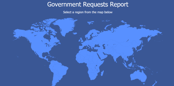 facebook government requests report