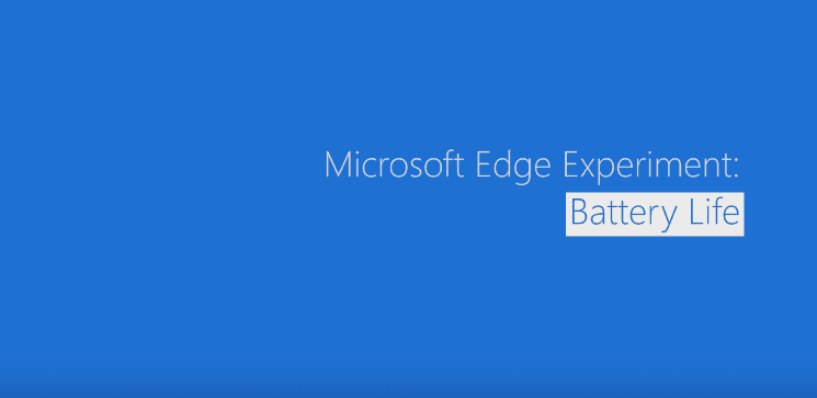 Microsoft Edge experiment