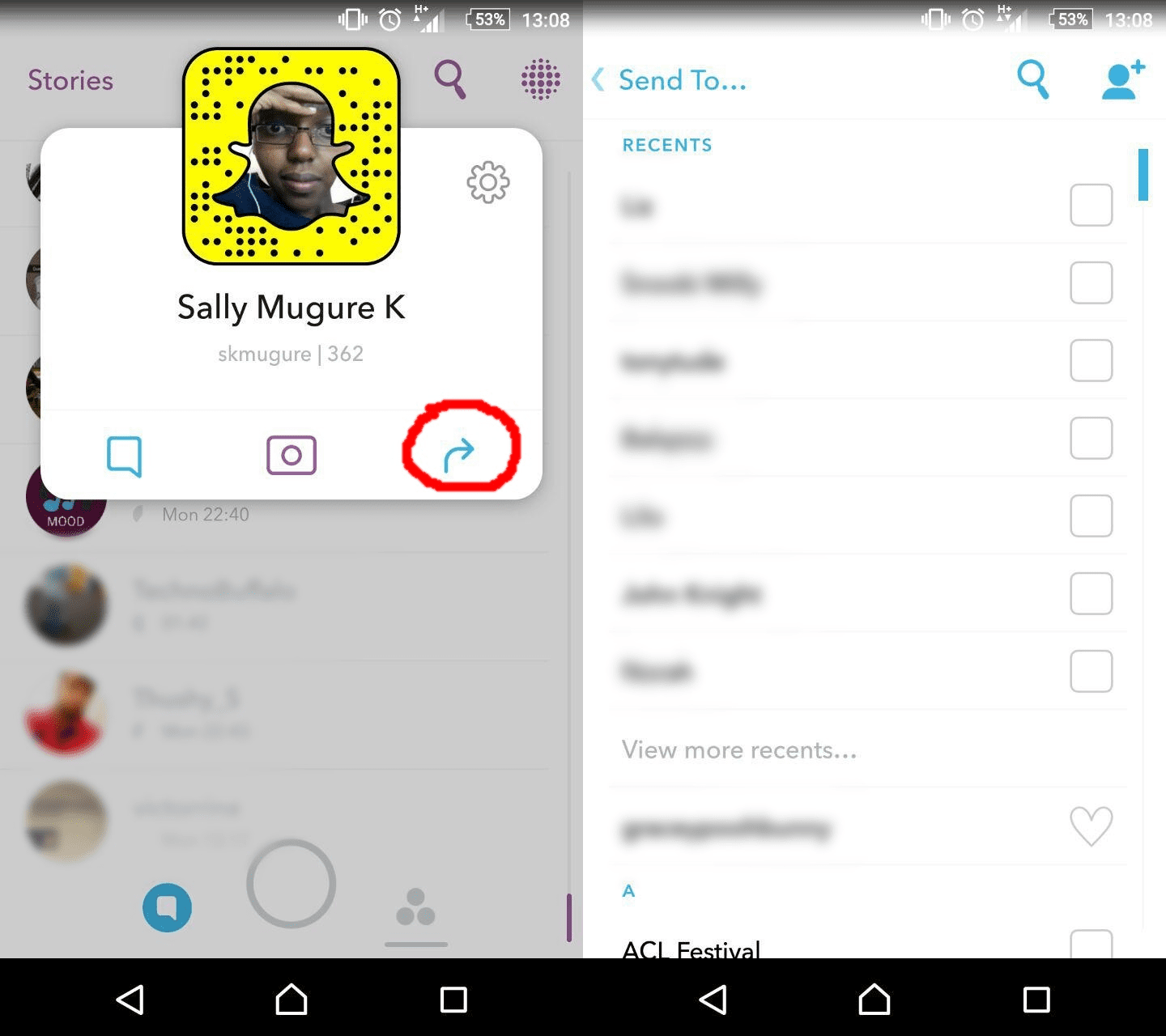 snapchat suggest feature