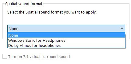 Windows 10 Creators Update Spatial-Sound