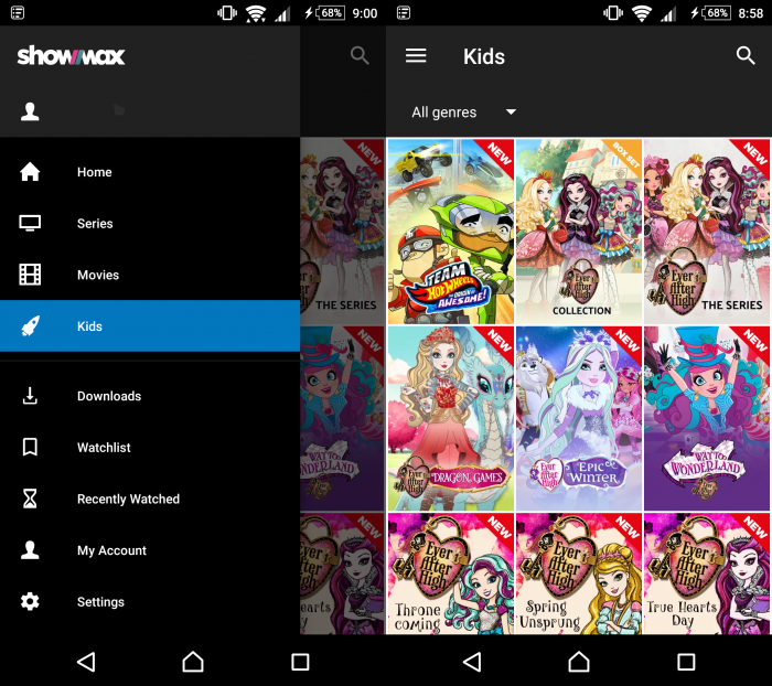 showmax kids tab android