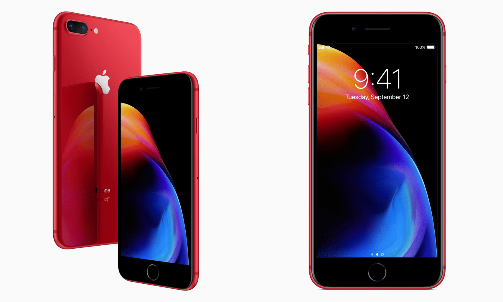 (PRODUCT) RED iPhone 8 and 8 Plus