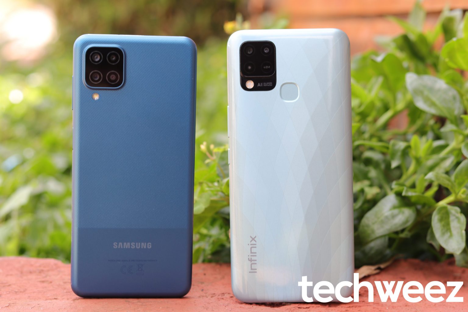 Samsung Galaxy A12 vs Infinix Hot 10T back