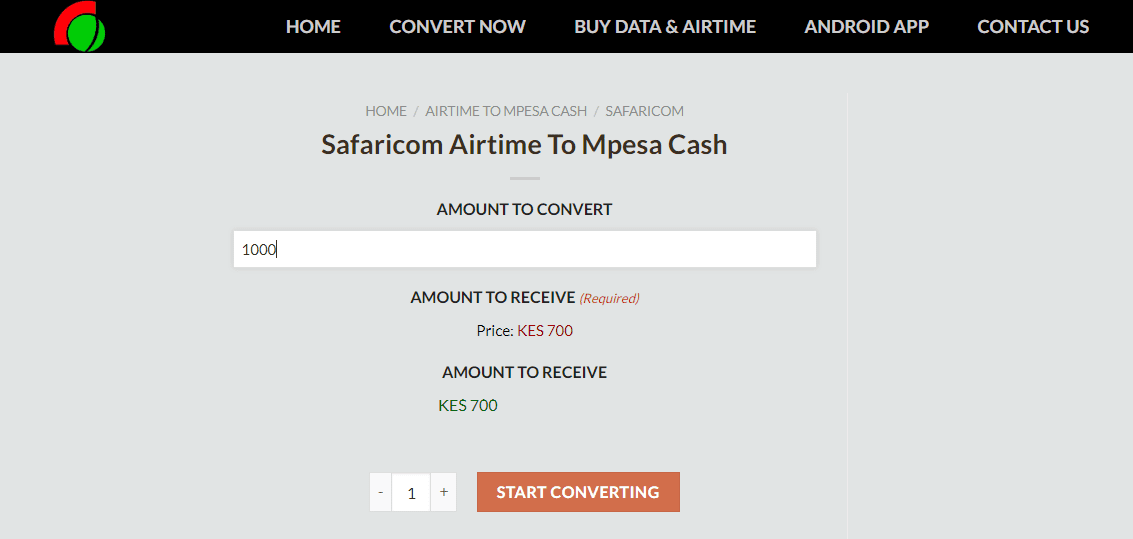 How to change safaricom credit to cash