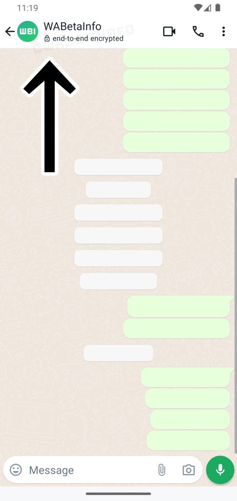 End-To-End Encryption Icon on Chats