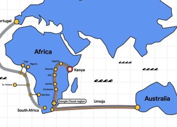 Umoja submarine cable from Kenya south africa to australia