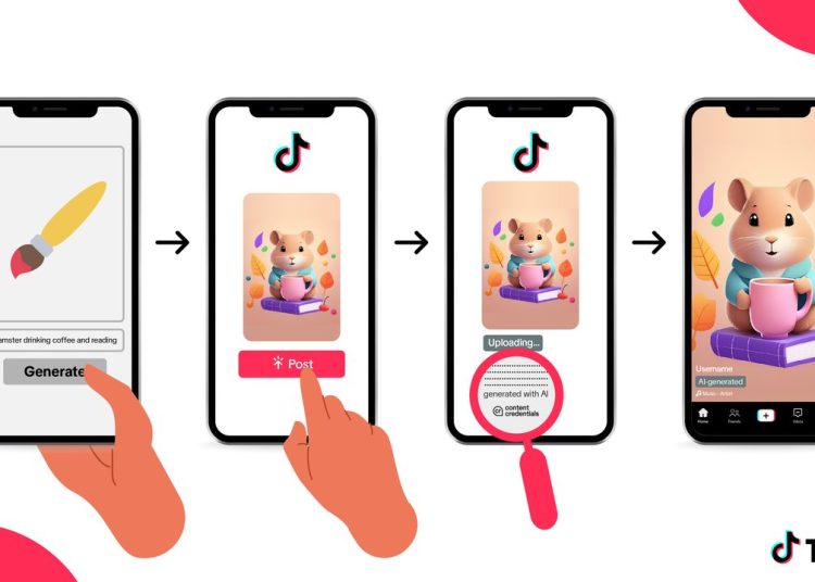 AI Generated Content automatic labelling in Tiktok