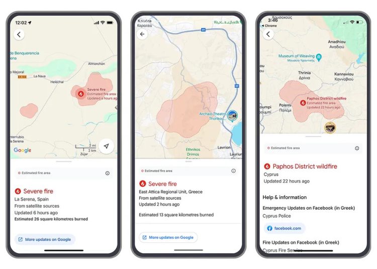 google wildfire tracker