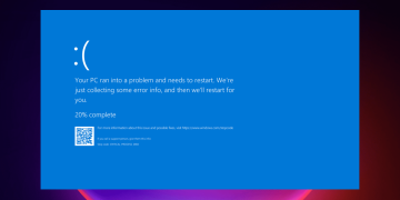 Blue screen of death