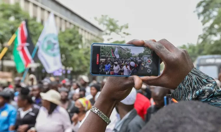 social media protests Kenya