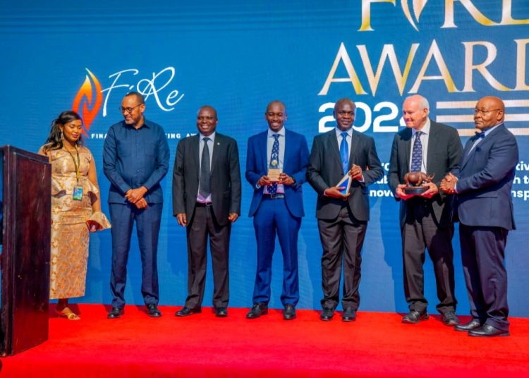 The chief judges of the FiRe awards being honoured.