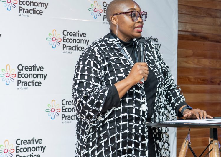 Ojoma Achai, Managing Director at CcHub addressing creatives at the launch of Content creative hub.
Photo Credits; CcHub