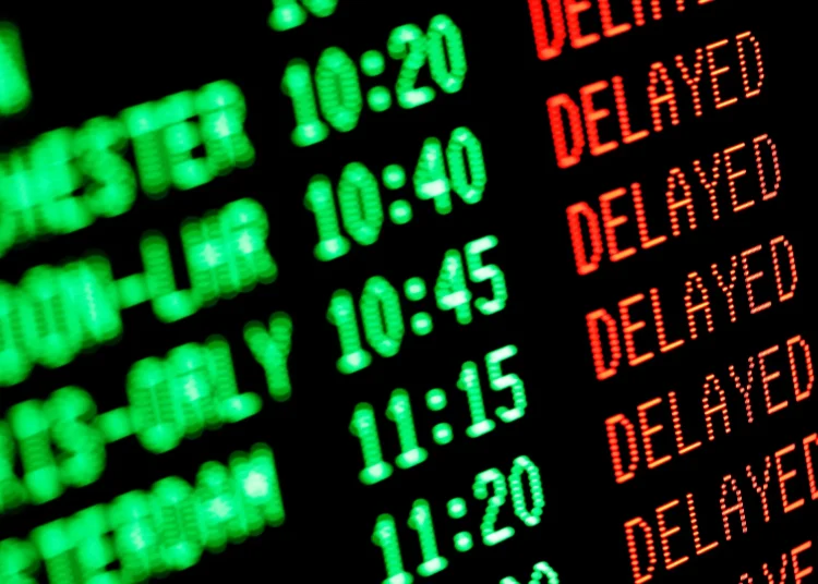 Delayed flights in Europe cyberattack