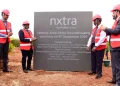 Nxtra Africa CEO, Yashnath Issur, Communications Authority Assistant Director Compliance Peter Ikumilu, ICT CS William Kabogo, and Airtel Kenya MD Ashish Malhotra during the groundbreaking of the Nxtra Data Centre, East Africa’s largest data centre with a planned power capacity of 44 megawatts.