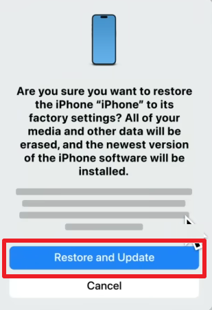 restore and update iphone
