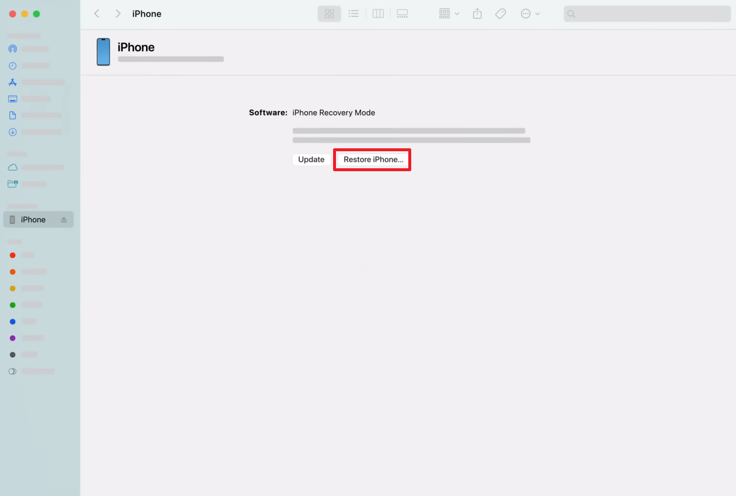 restore iphone