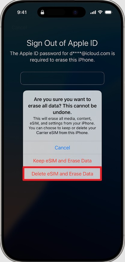 sign out of apple id