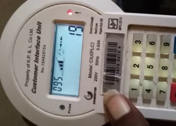 A Kenya Power prepaid token meter