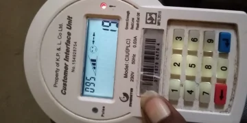 A Kenya Power prepaid token meter