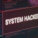 Image showing a hacked message on a computer screen