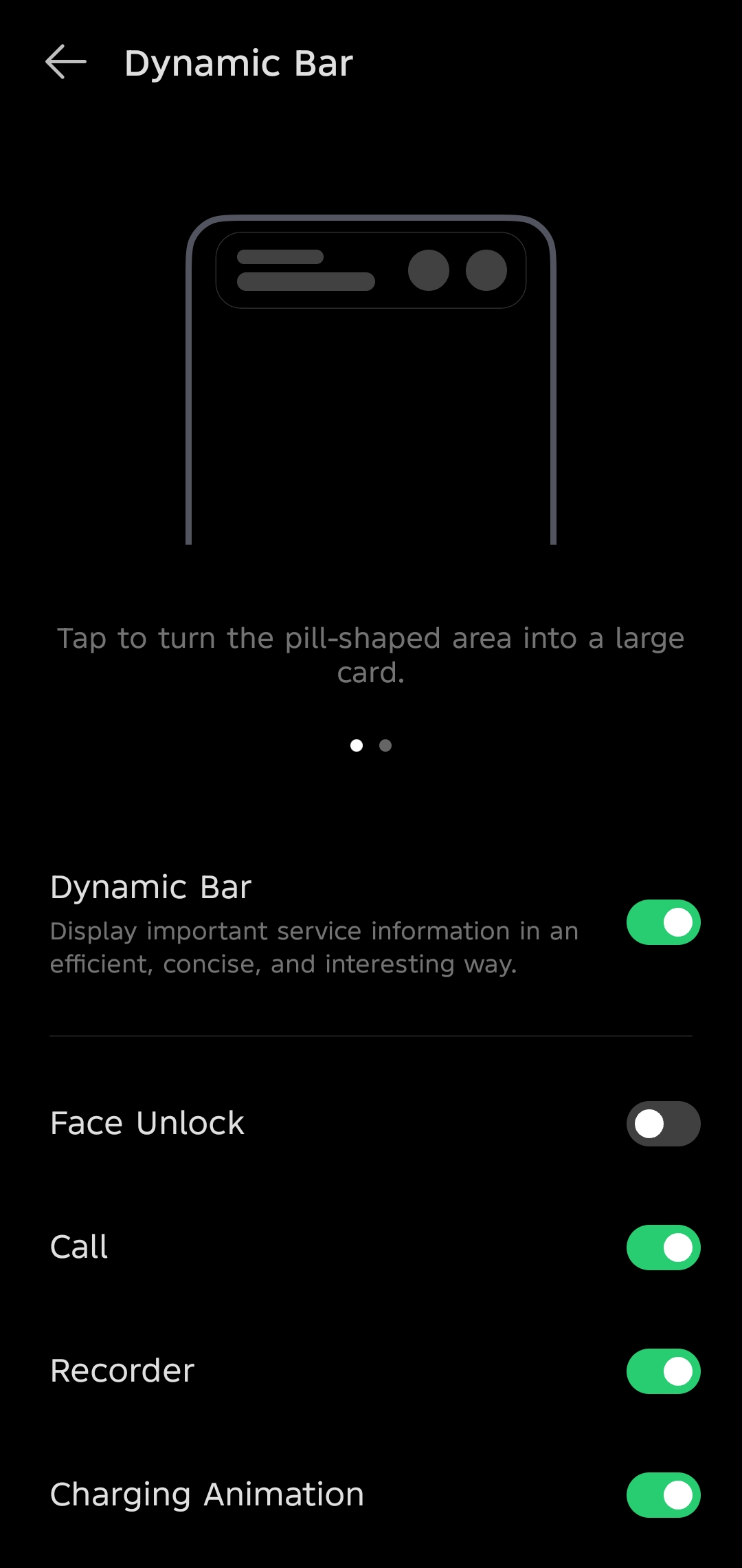 XOS 15 Dynamic Bar