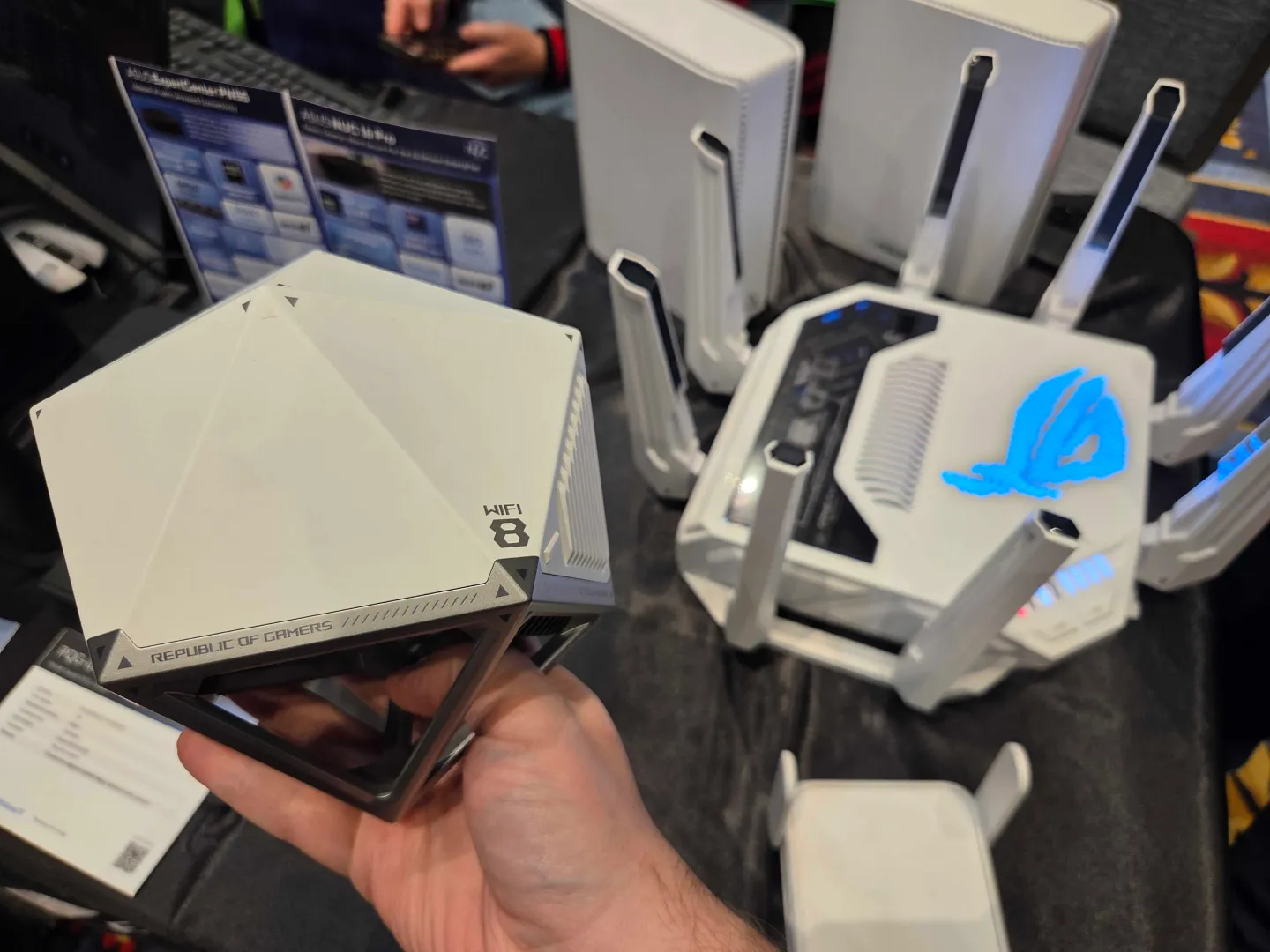 A mock up of the Asus ROG NeoCore Wi-Fi 8 router