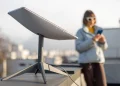 Starlink satellite internet on roof
