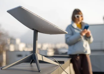 Starlink satellite internet on roof