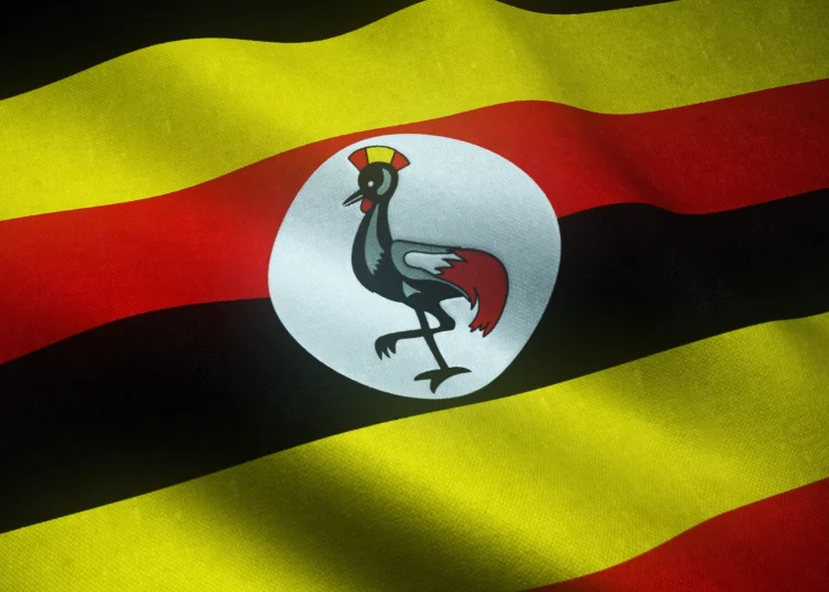 Close up of the Uganda flag