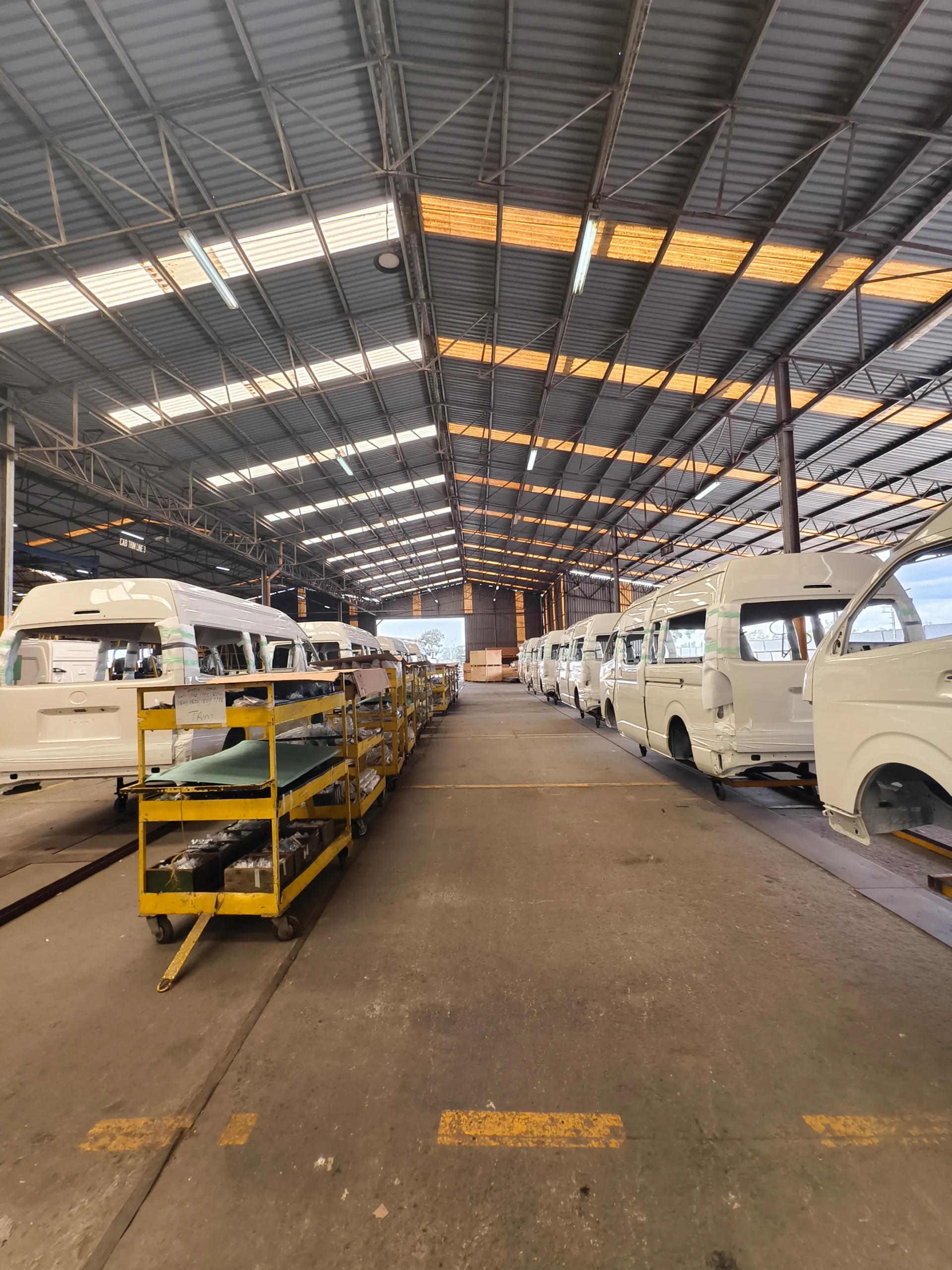 Rideence matatu parts at the assembly line