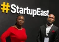 Sam Wakoba (R) of TechMoran and Val Lukhanyu (L), StartupEast Cordinator.