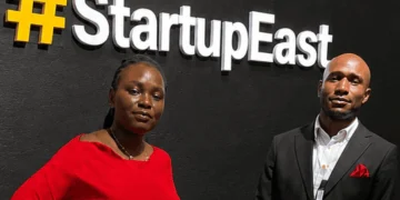 Sam Wakoba (R) of TechMoran and Val Lukhanyu (L), StartupEast Cordinator.