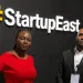 Sam Wakoba (R) of TechMoran and Val Lukhanyu (L), StartupEast Cordinator.